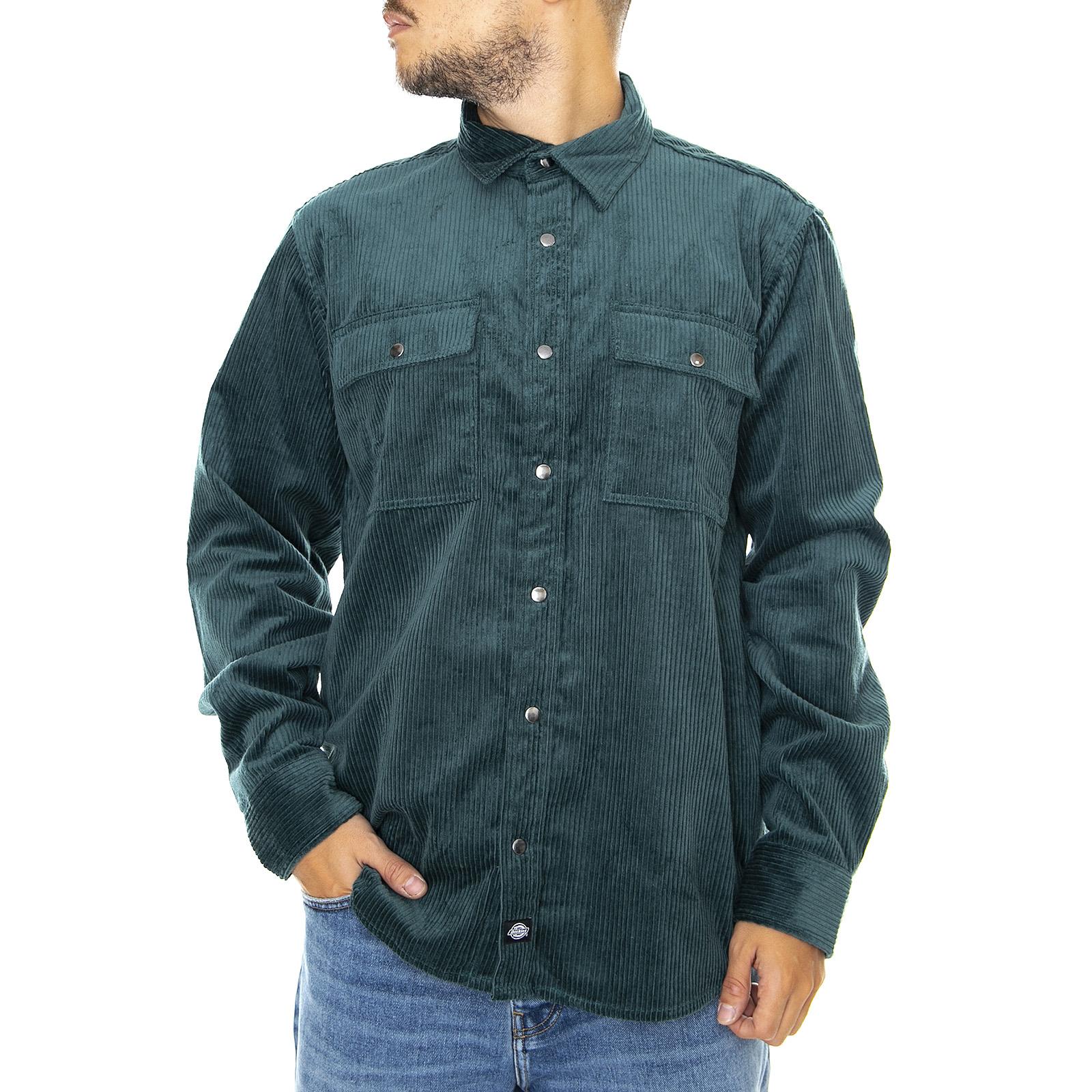 Ivel Shirt - Forest Green - Camicia Uomo Verde 05 200357-FT . DICKIES 