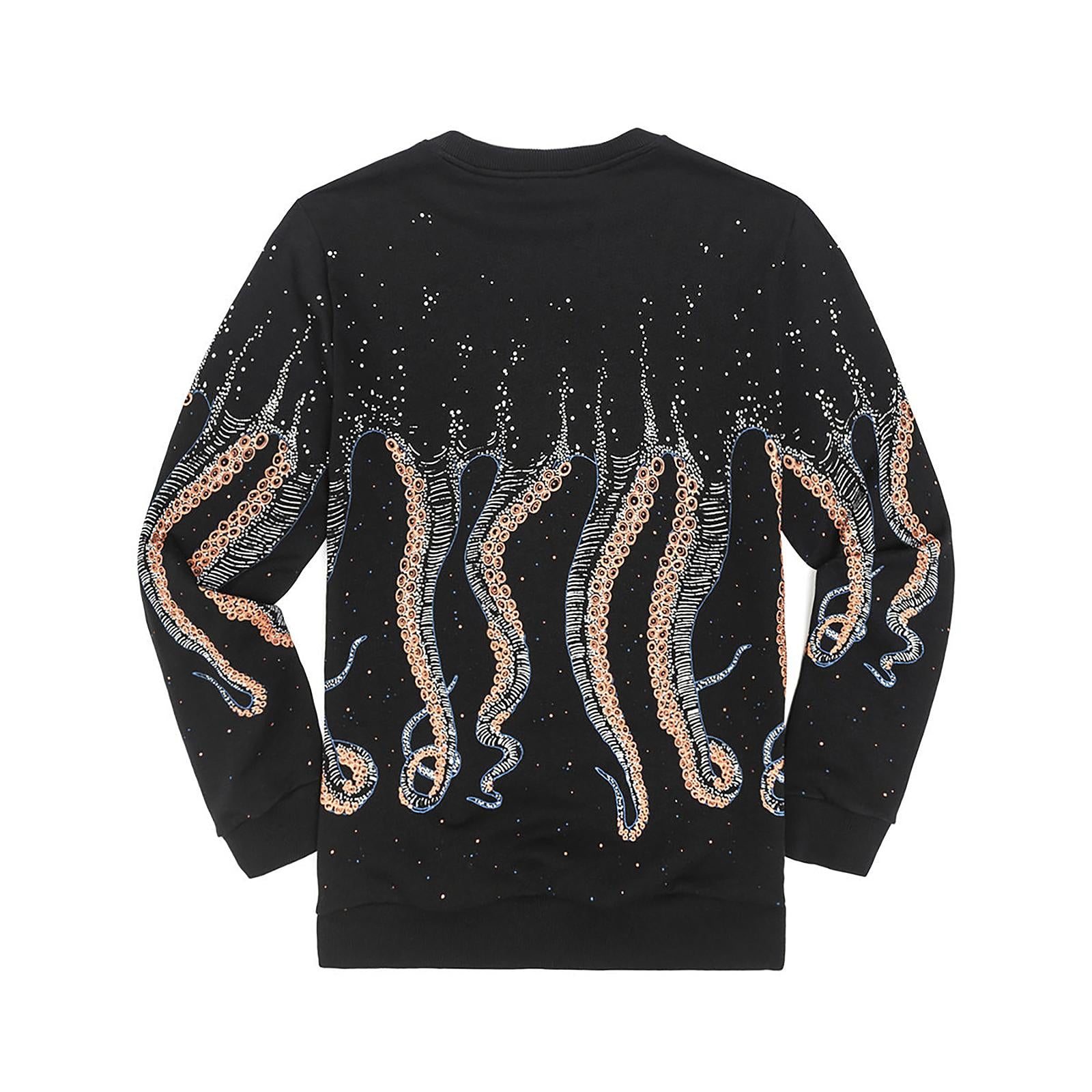 ORANGEBLUE OCTOPUS SPOTTED CREWNECK BLACK 18SOSC05-BLK  OCTOPUS 