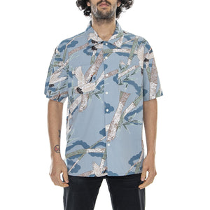 Lovitz Woven Blue/Multicolor - Camicia Maniche Corte Uomo Blu / Multicolore 01146-BLSTO . BRIXTON 