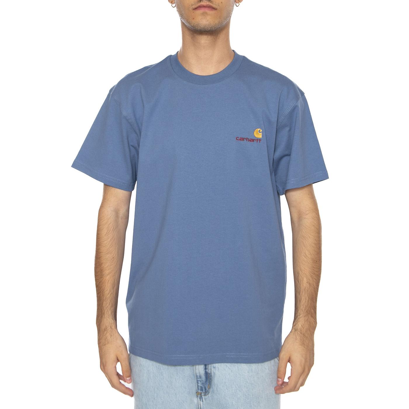 S/S American Script T-Shirt Sorrent - Maglietta Girocollo Uomo Blu I029956.1YIXX  CARHARTT WIP 