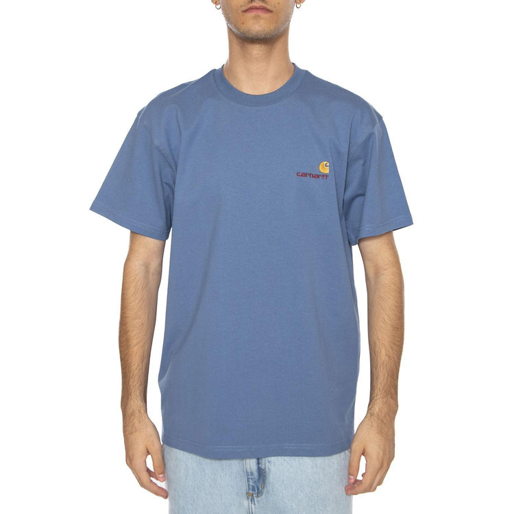 S/S American Script T-Shirt Sorrent - Maglietta Girocollo Uomo Blu I029956.1YIXX  CARHARTT WIP 
