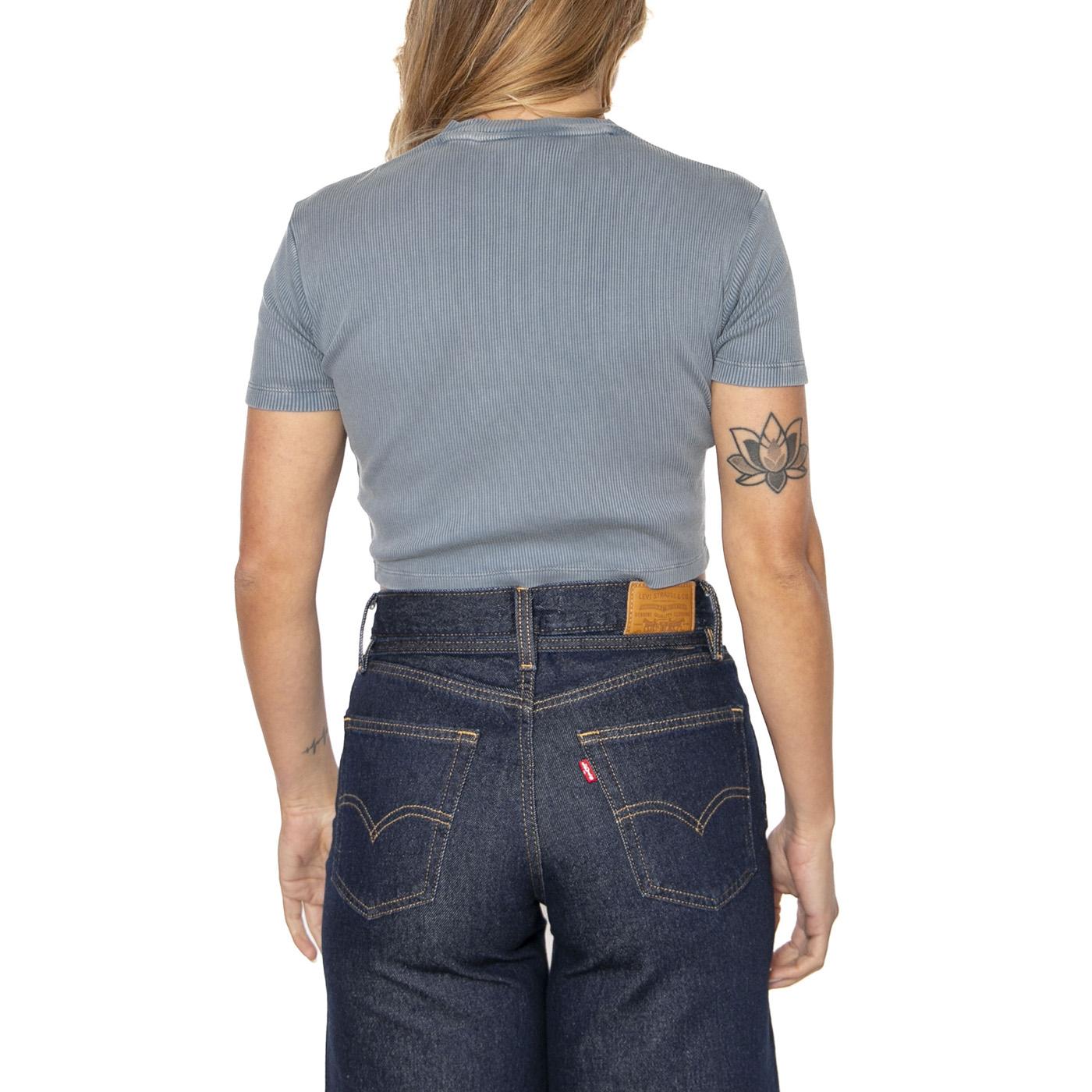 Plentywood Tee SS Stormy Weather - Maglietta Girocollo Donna Blu DK0A866FG701  DICKIES 