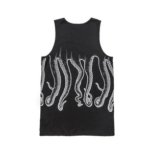 OCTOPUS OUTLINE TANK TOP WHITE BLACK 18SOTT03-WHITE-BLACK  OCTOPUS 
