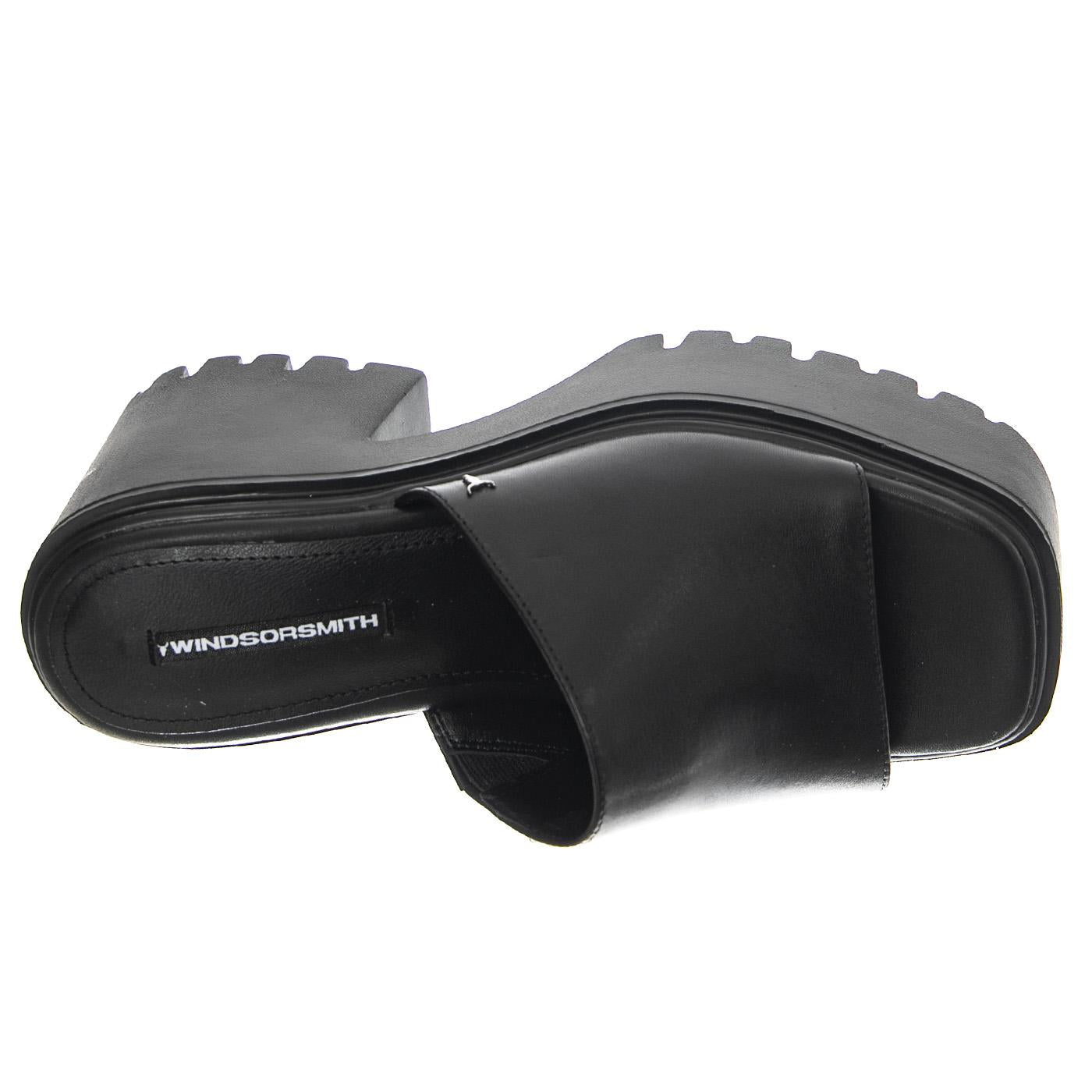 Emotional Black Leather - Sandali Donna Neri WSSEMOTIONAL-BLA  WINDSOR SMITH 