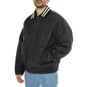 SAUNDERS BLOUSON JACKET BLACK - Giacca Varsity Uomo Nera 121800571 BLK OBEY 