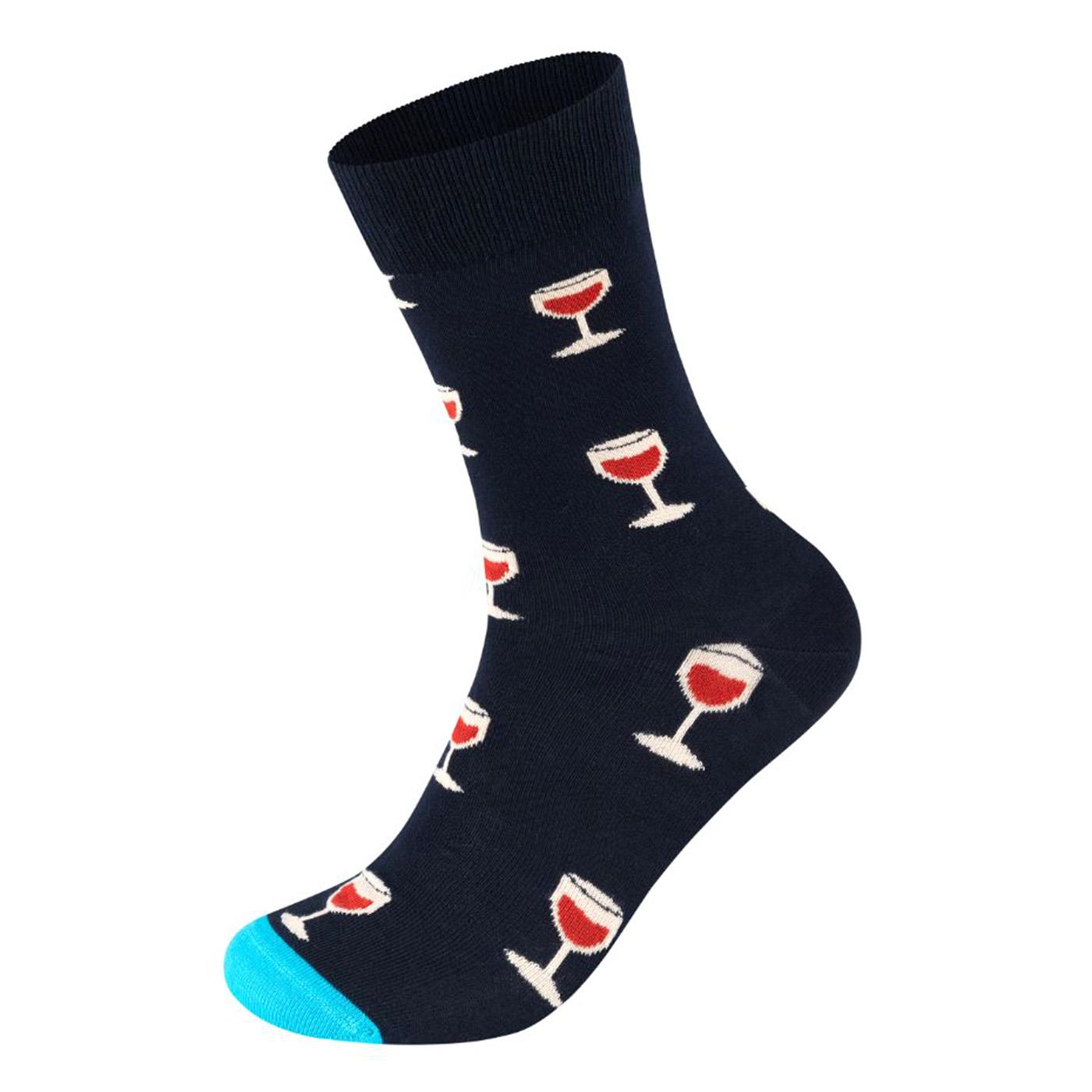 2-Pack Wine Gift Set Blue Socks - Set da Due Paia di Calzini Multicolore P001837-BLUE  HAPPY SOCKS 