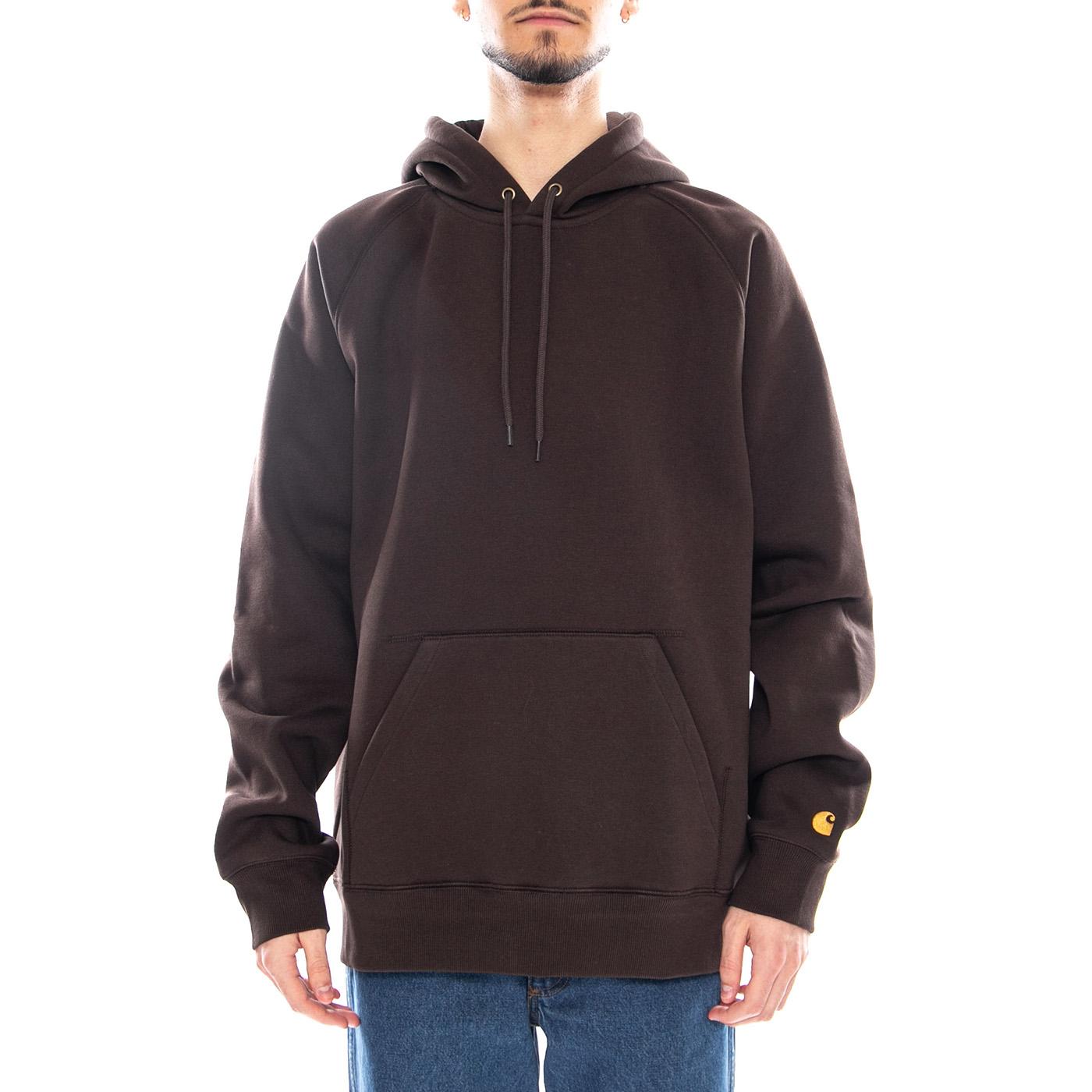 Hooded Chase Sweat Tobacco / Gold - Felpa con Cappuccio Uomo Marrone I033661.00WXX . CARHARTT WIP 