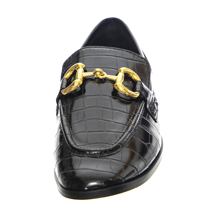 W' Velviteen Black Croco - Mocassini Donna Neri JCSJCD-131-1-17-BLA  JEFFREY CAMPBELL 