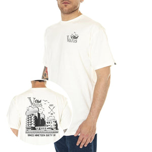 Club Vee SS Tee Marshmallow - Maglietta Girocollo Uomo Beige VN000G5TFS81  VANS 