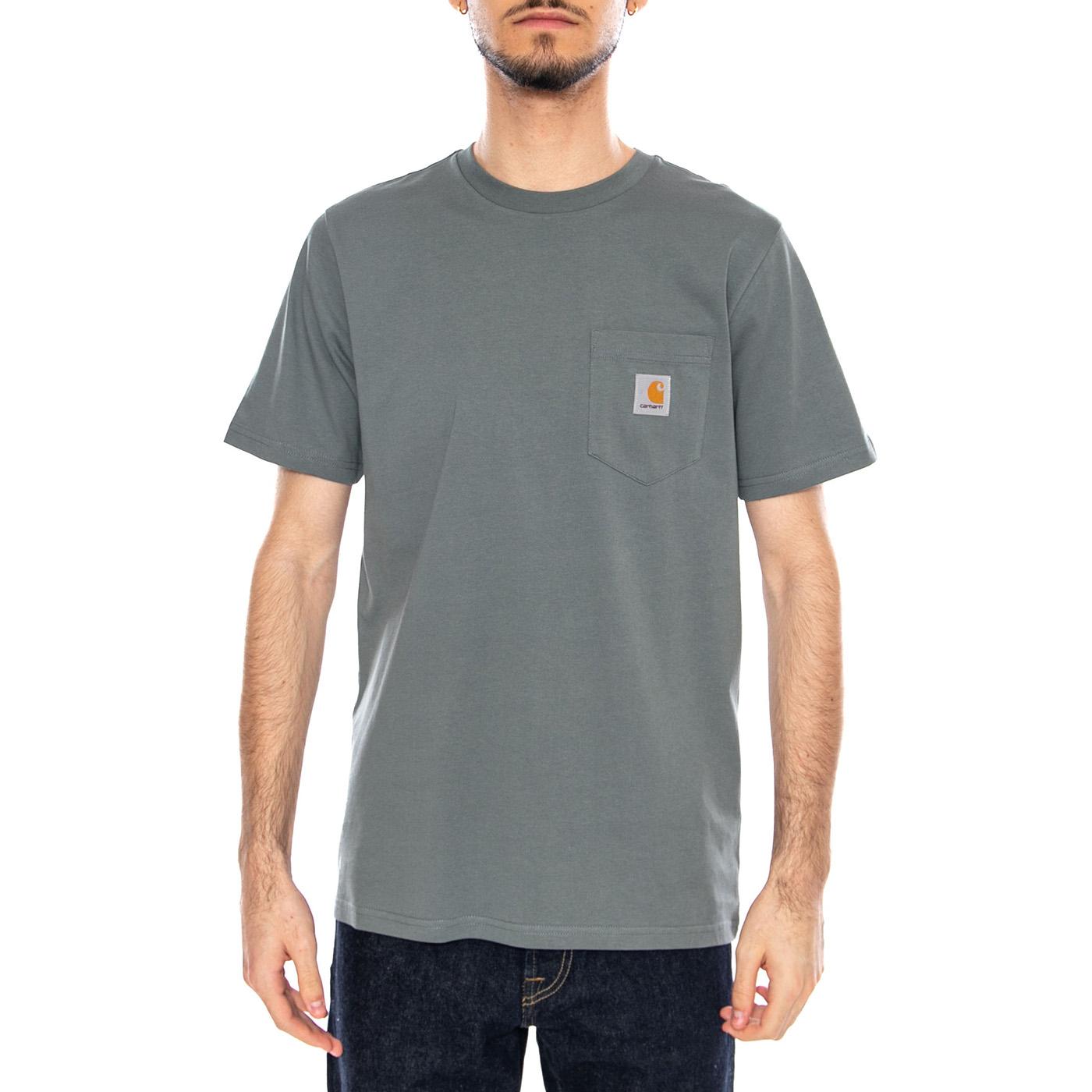 S/S Pocket T-Shirt Velvet Green - Maglietta Girocollo Uomo Verde I030434 3GDXX CARHARTT WIP 