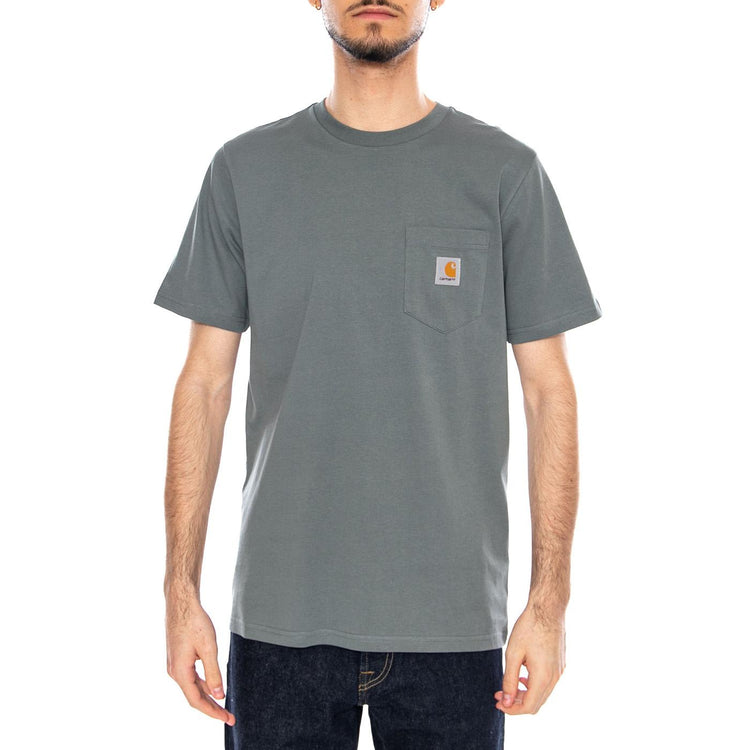 S/S Pocket T-Shirt Velvet Green - Maglietta Girocollo Uomo Verde I030434 3GDXX CARHARTT WIP 