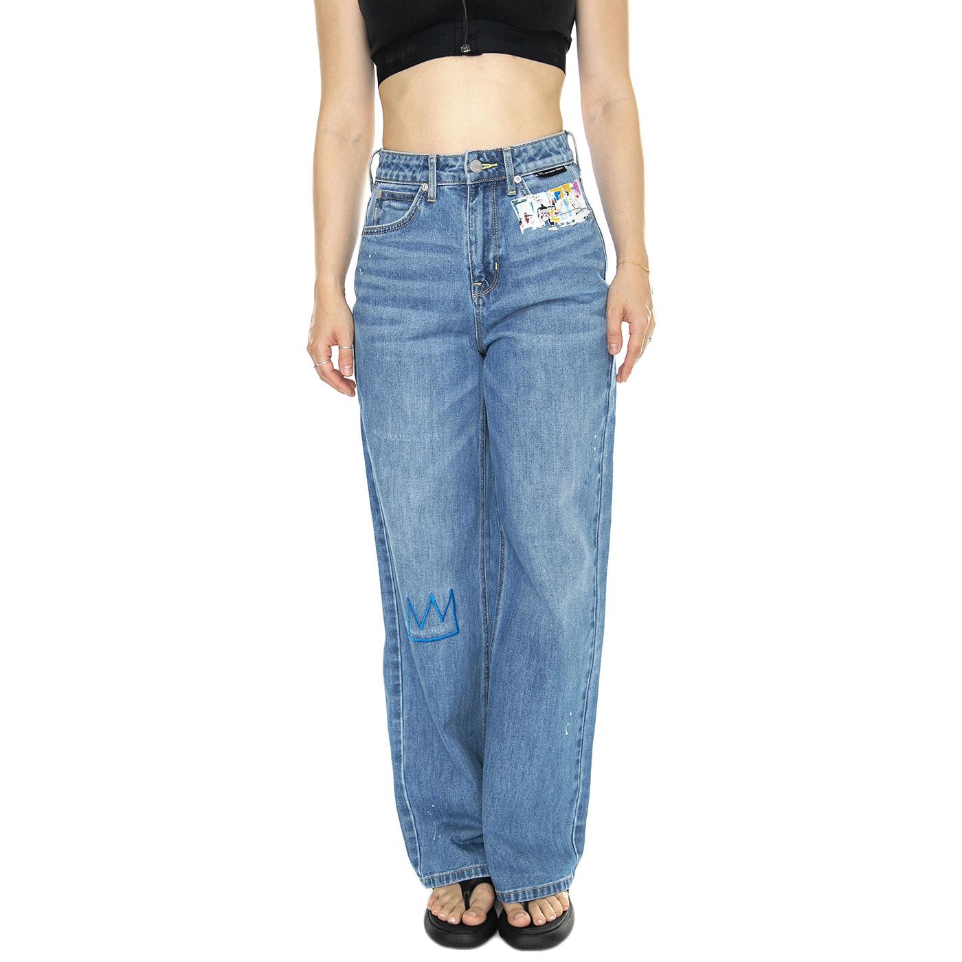 JMB Straight Jeans Mid Shade Blue - Pantaloni Denim Jeans Donna Blu 112359265  LEE 