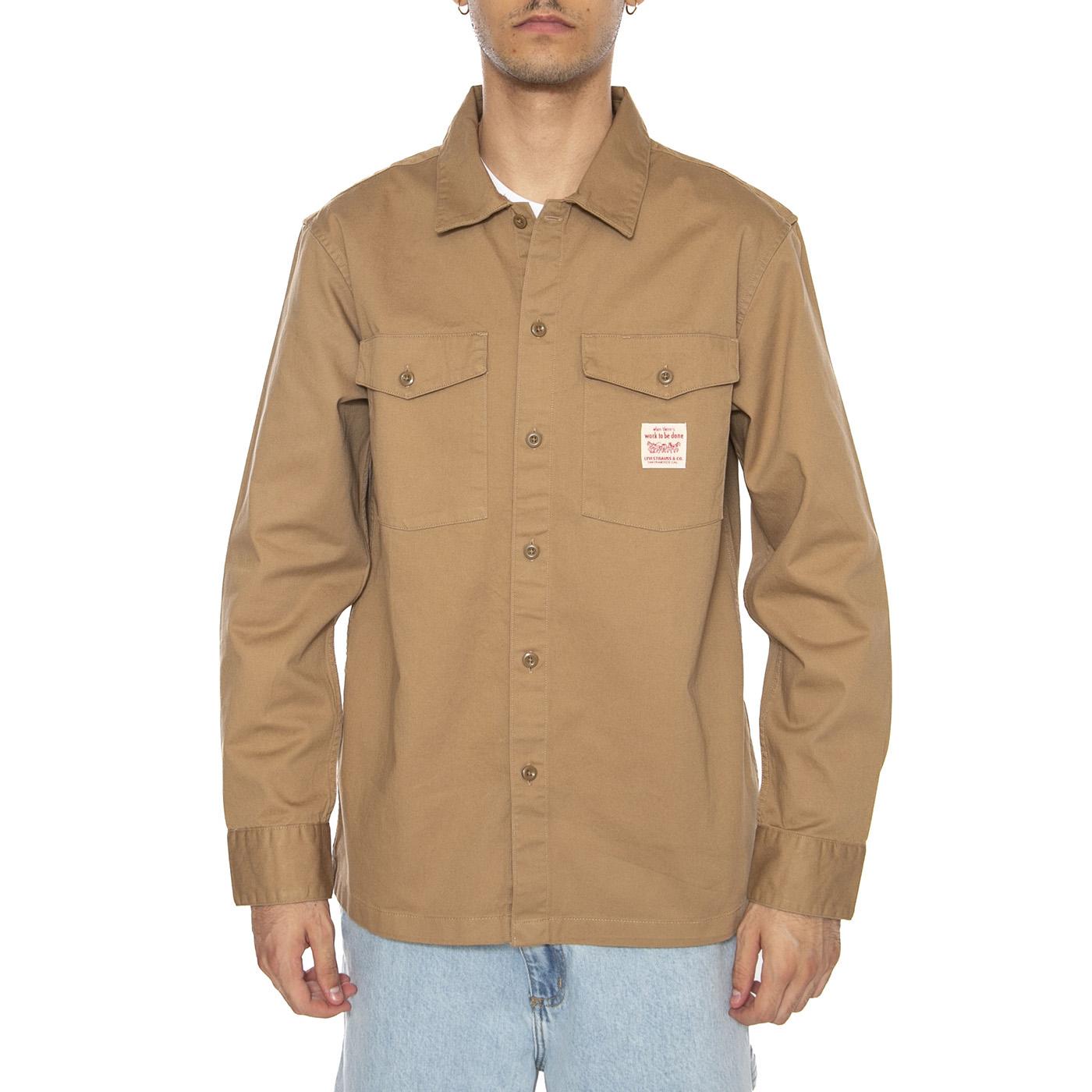 Autunno / Inverno - LS Workwer WW Tiger's Eye Twill Brown - Camicia Uomo Marrone 003O2-0001 . LEVIS 