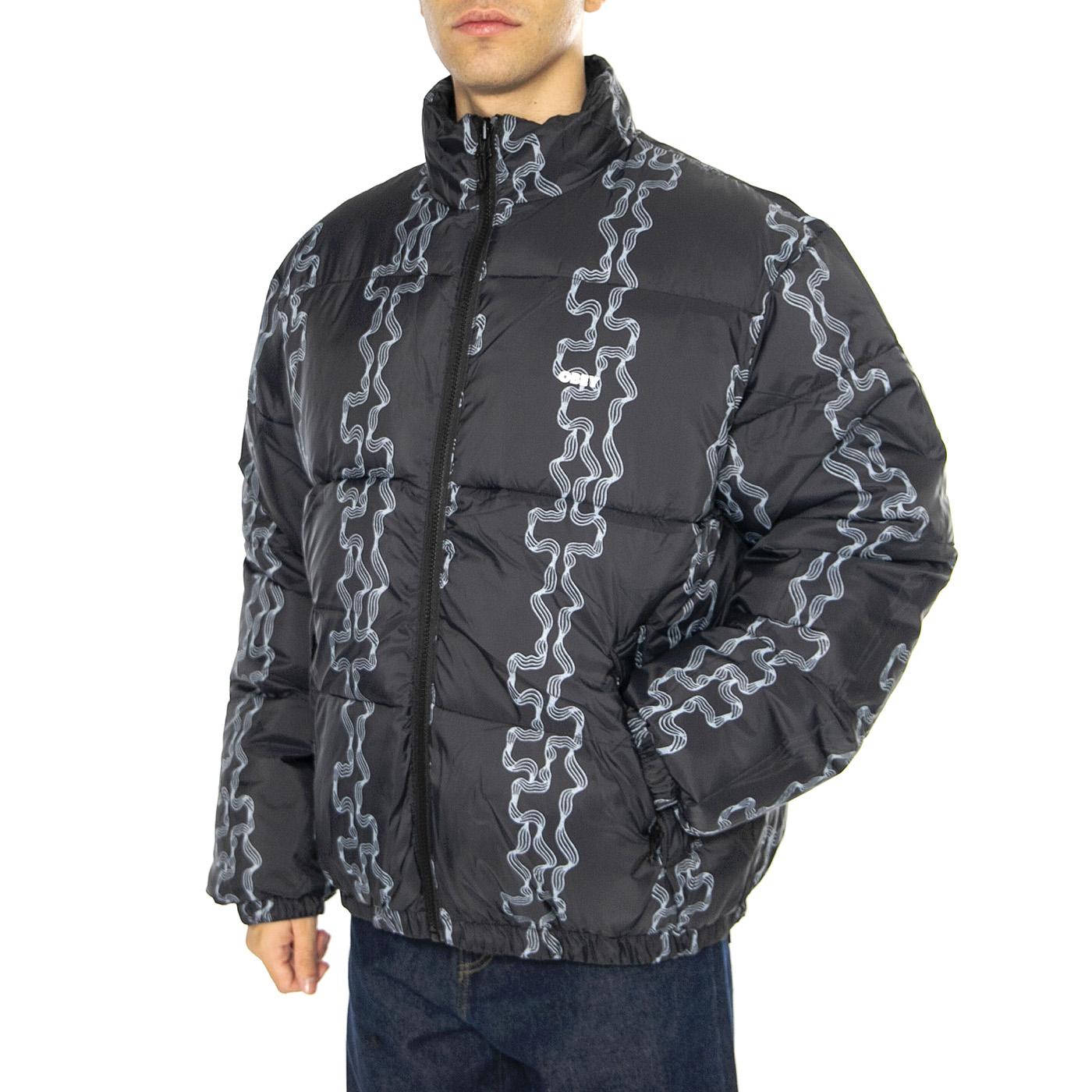 Benny Puffer Jacket Black Multi - Giacca Uomo Nera 121800507-BKM  OBEY 