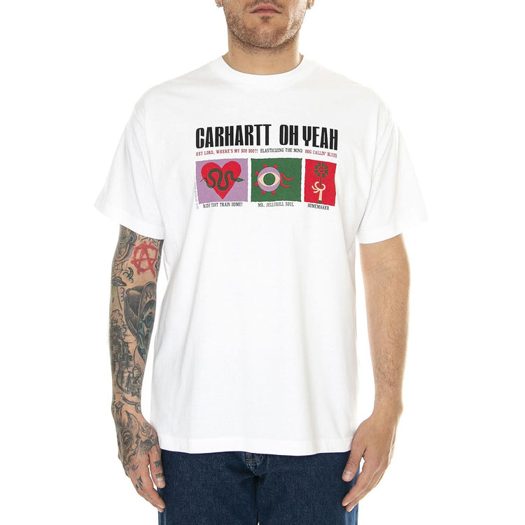 S/S Oh Yeah - Maglietta Girocollo Uomo Bianca I033158.XX.03  CARHARTT WIP 