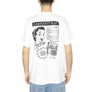 S/S Catalogue T-Shirt White / Black - Maglietta Girocollo Uomo Bianca I034644.00AXX  CARHARTT WIP 