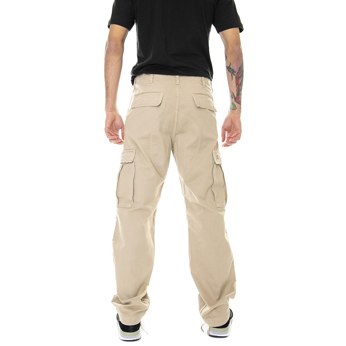 Regular Cargo Pant Wall / Garment Dyed - Pantaloni Cargo Uomo Beige I030475-G1GD  CARHARTT WIP 