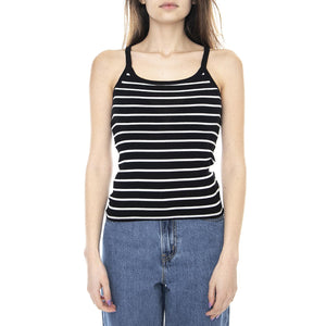 Wm Samantha Tank Top - Black / White - Canotta Donna Bianca / Nera 02996-BKWHT . BRIXTON 