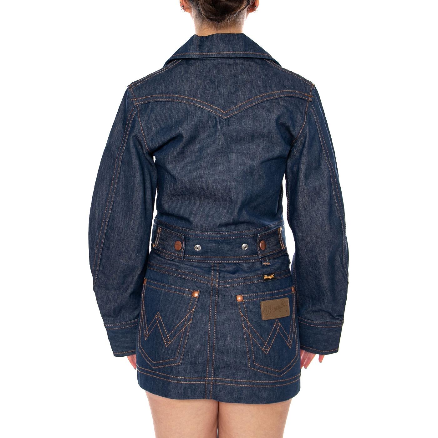 SUPER WRANGLER JACKET RAW BLUE - Giacca Denim Jeans Donna Blu 112378310 BL WRANGLER 
