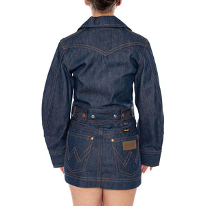 SUPER WRANGLER JACKET RAW BLUE - Giacca Denim Jeans Donna Blu 112378310 BL WRANGLER 
