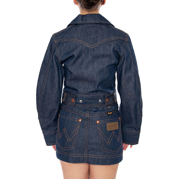 SUPER WRANGLER JACKET RAW BLUE - Giacca Denim Jeans Donna Blu 112378310 BL WRANGLER 
