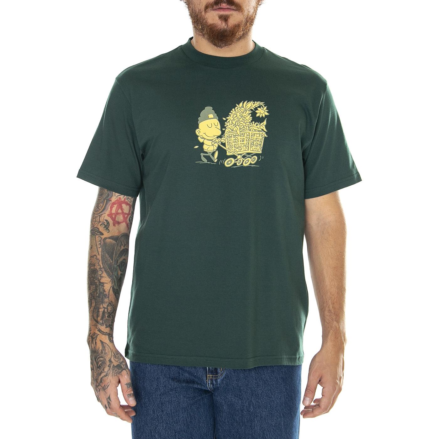 S/S Shopper T-Shirt Discovery Green - Maglietta Girocollo Uomo Verde I032391.1N9XX  CARHARTT WIP 