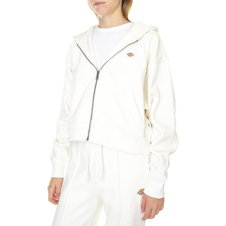 Oakport Zip Hoodie Ecru - Felpa con Cappuccio e Zip Donna Bianca DK0A4Y1ZECR1  DICKIES 