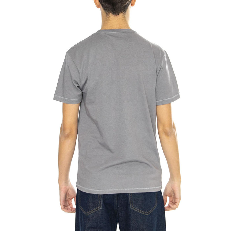 Basic S/S Tlrt Pebble - Maglietta Girocollo Uomo Grigia 22097-PEBBL  BRIXTON 