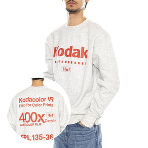 Golden Hour Crewneck -- Felpa Girocollo Uomo Grigia PF00753 AS HUF 