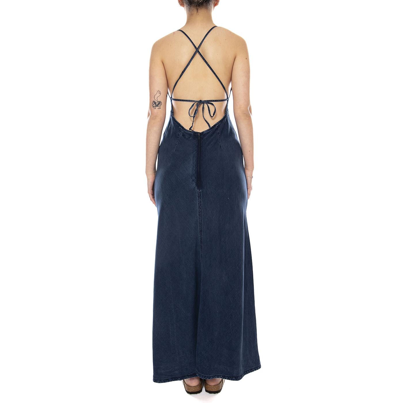 SLIP DRESS FROZEN IN TIME BLUE - Abito Donna Lungo Blu 112378515 BL LEE 