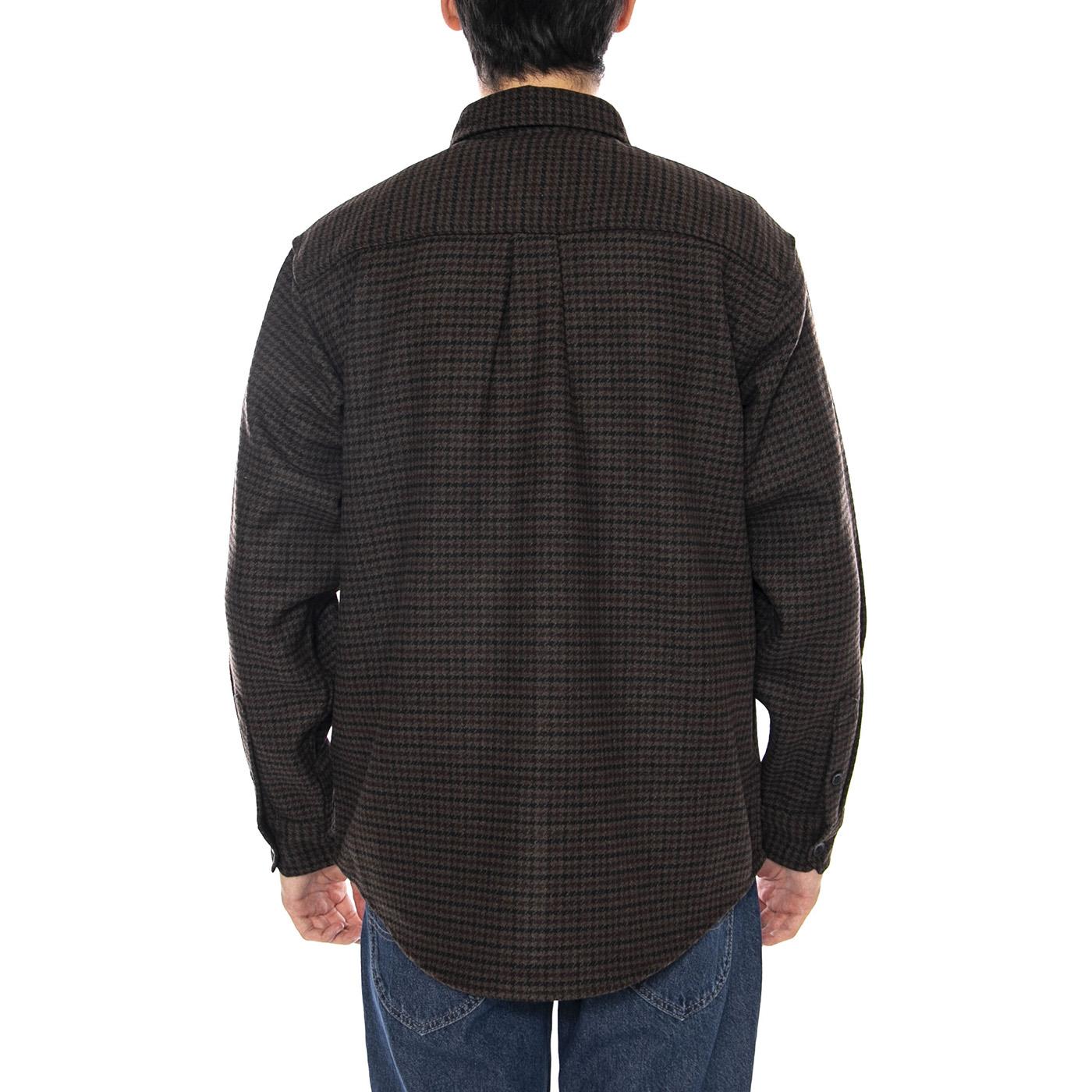 L/S Lowis Shirt Lowis Houndstooth, Vitola Heather - Camicia Uomo Verde I035328.35MXX  CARHARTT WIP 