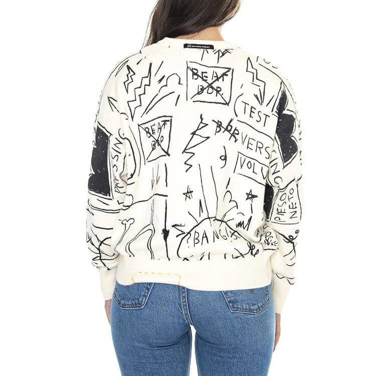 JMB Sweatshirt Off White / White - Maglione Girocollo Donna Bianco L 112359241  LEE 