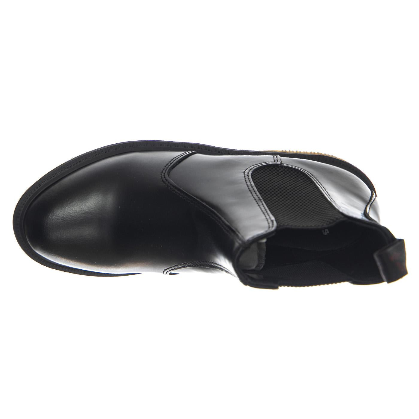 Dr. Martens Flora Black Polished Smooth - Stivali Unisex Neri 32217001 BLK DR.MARTENS 