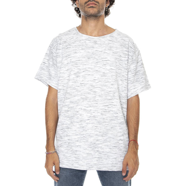 Russ T-shirt - White / Melange Grey  - Maglietta Girocollo Uomo Bianca / Grigia 1532101-C09  DR. DENIM 