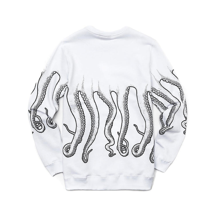 OCTOPUS OUTLINE CREWNECK BLACK WHITE 18SOSC03-BLACK-WHITE  OCTOPUS 