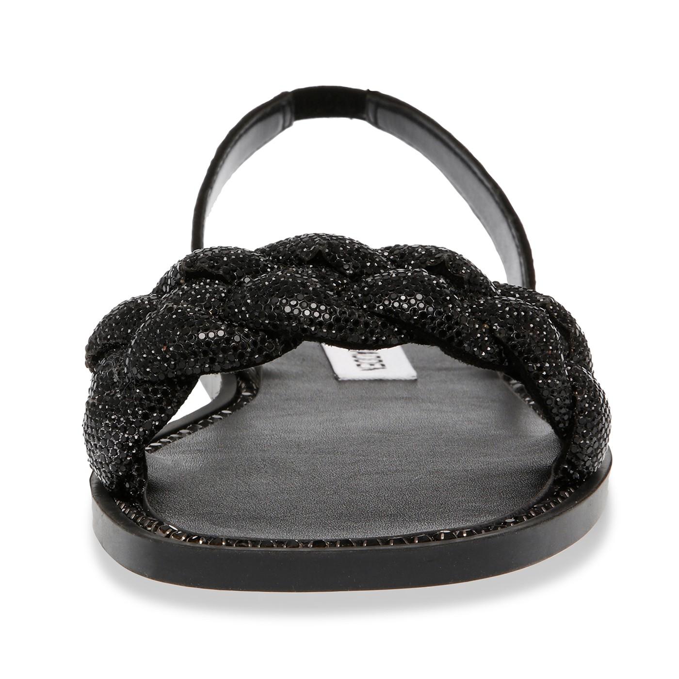 Noles Black Crystal Metallic Fabric w/Matchin - Sandali Donna Neri SMSNOLES-BLK  STEVE MADDEN 