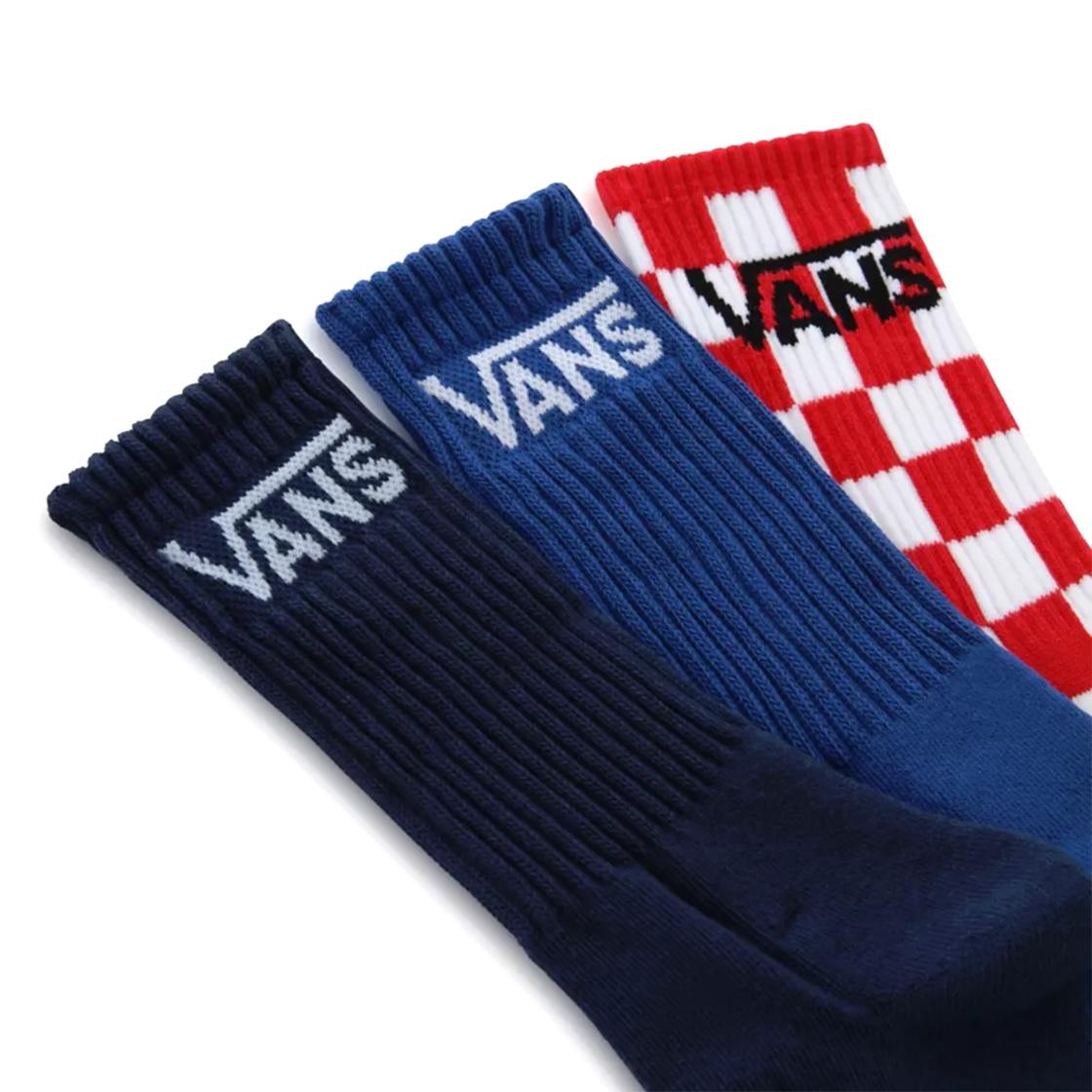 By Classic Crew (1-6, 3PK) True Blue - Set da Tre Paia di Calzini Multicolore VN000XNQ7WM1  VANS 