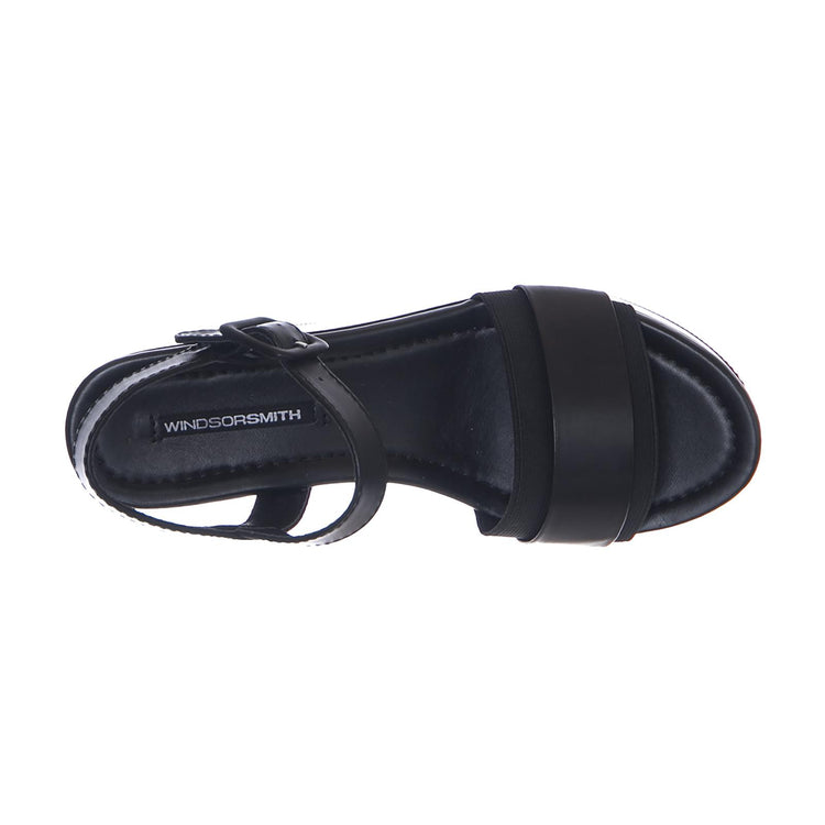Joni Sandals - Black - Sandali con Zeppa Donna Neri WSSJONI-BLK  WINDSOR SMITH 