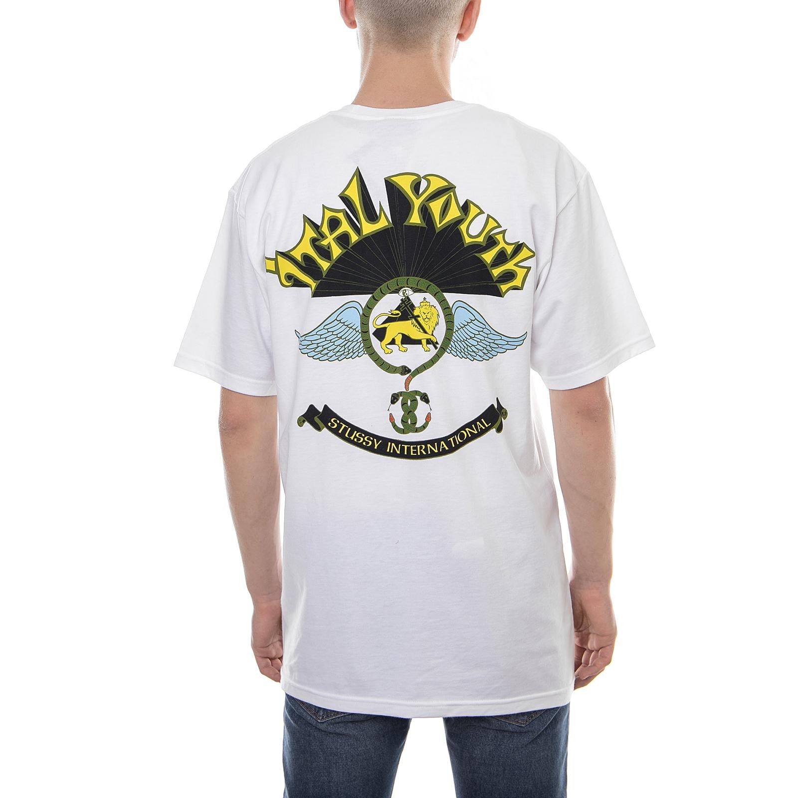 ITAL YOUTH TEE WHITE 1904228-WHIT . STUSSY 