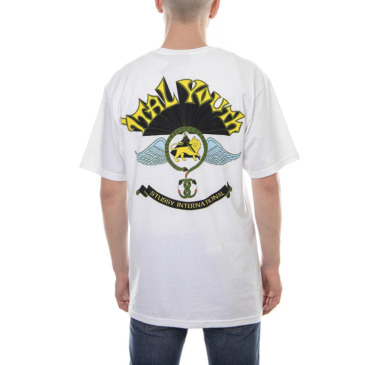 ITAL YOUTH TEE WHITE 1904228-WHIT . STUSSY 