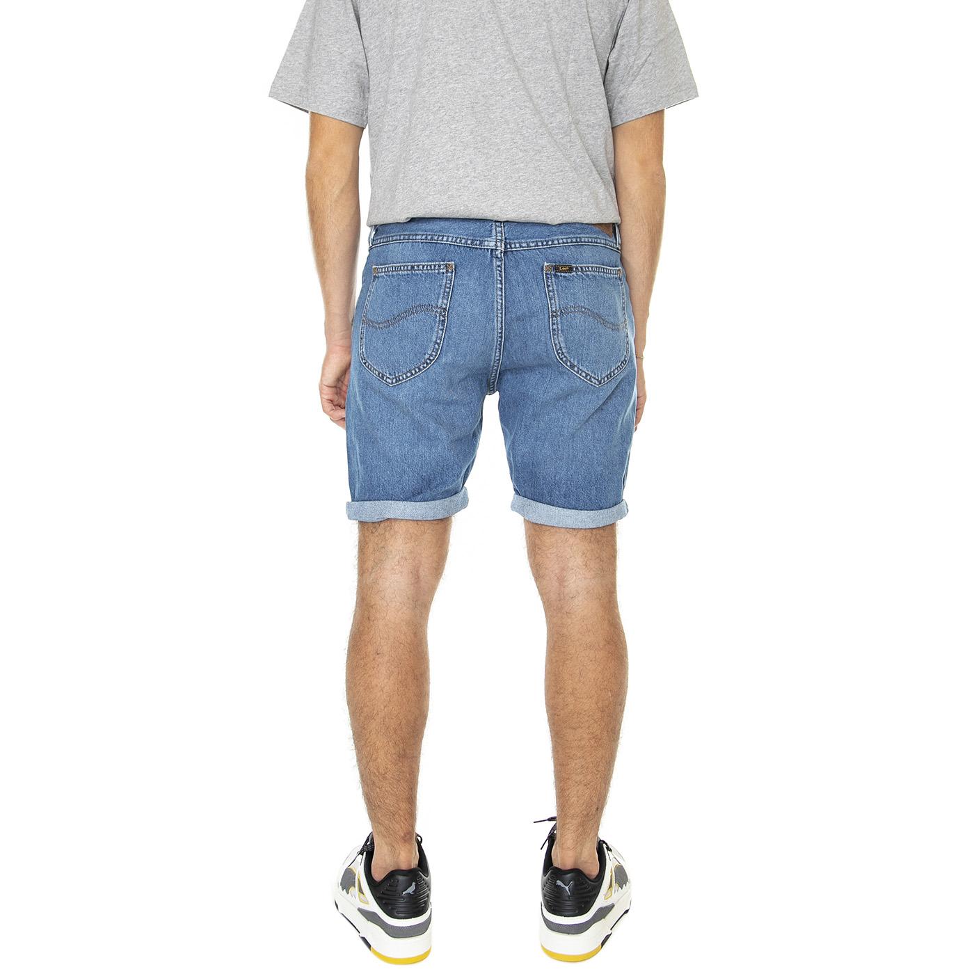 M' Rider Short Blue Bird Mid Worn Blue - Bermuda Denim Jeans Uomo Blu L73FHVB6  LEE 