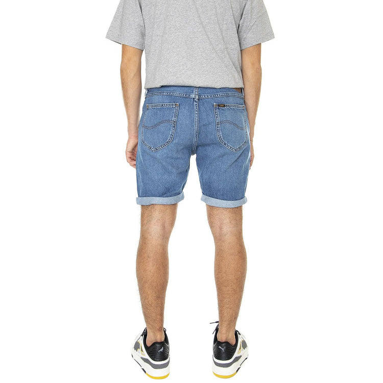 M' Rider Short Blue Bird Mid Worn Blue - Bermuda Denim Jeans Uomo Blu L73FHVB6  LEE 