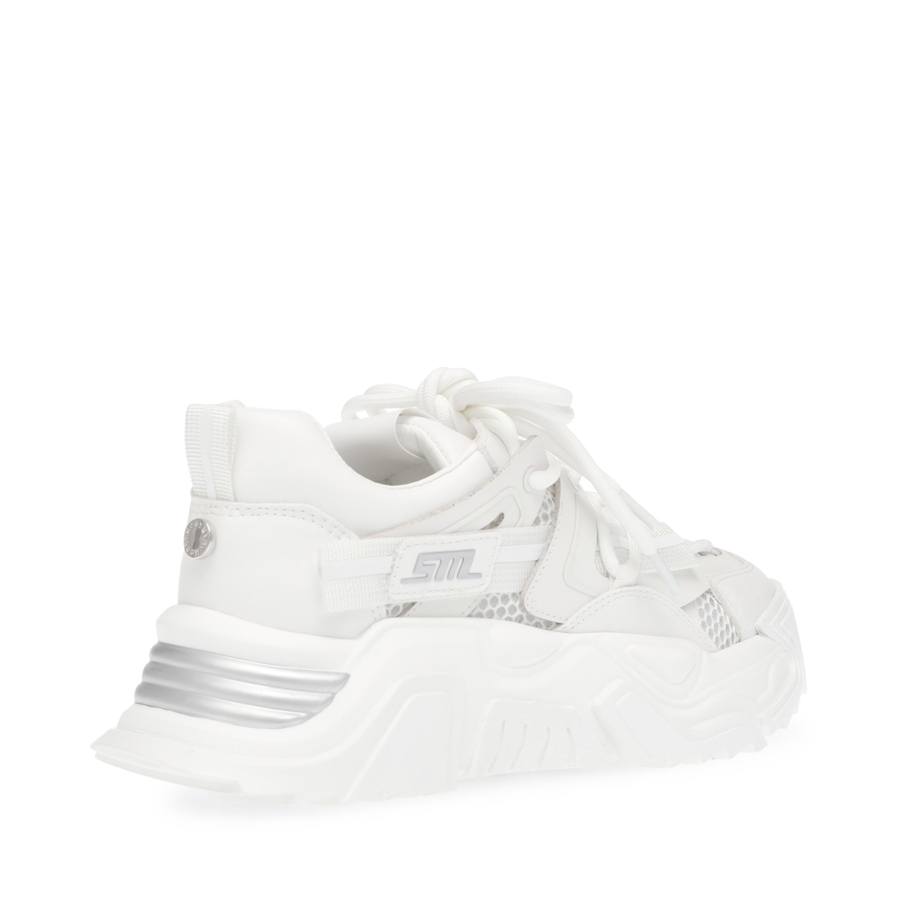 Kingdom White / White - Scarpe Straingate Profilo Basso Donna Bianche SMPKINGDOM-11E  STEVE MADDEN 