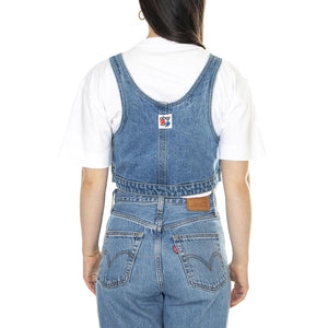 Obey Cropper Overall Denim Top Light Indigo - Top Denim Jeans Donna Blu 284050026-LIN  OBEY 