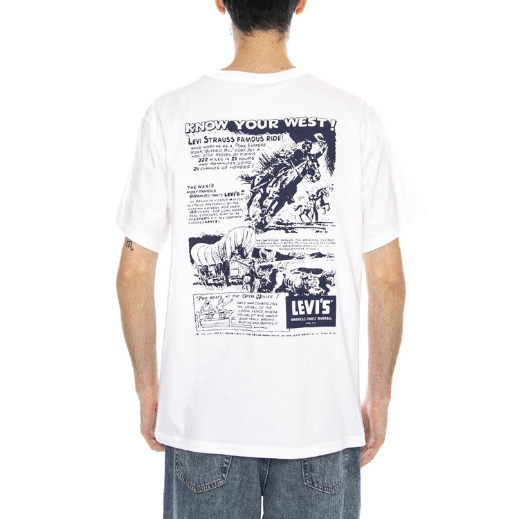 SS Relaxed Fit Tee - Coastal Creative Fresh And Smooth Pumice Stone - Maglietta Girocollo Uomo Bianca con Stampa 16143 2447 LEVIS 