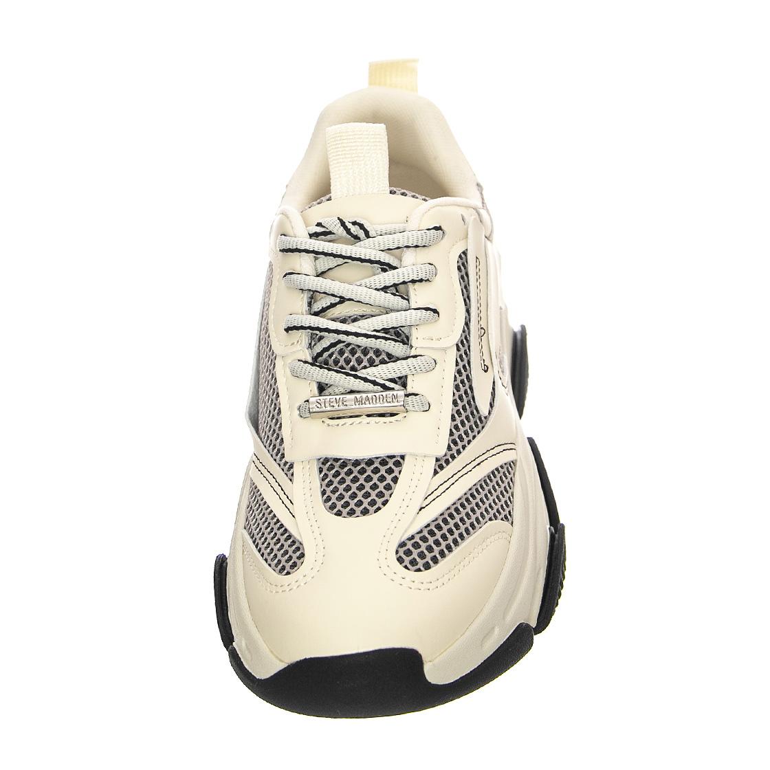 Possession Blk / Bone - Scarpe Stringate Profilo Basso Donna Bianche / Nere / Multicolore SMPPOSSESSION-BLK  STEVE MADDEN 