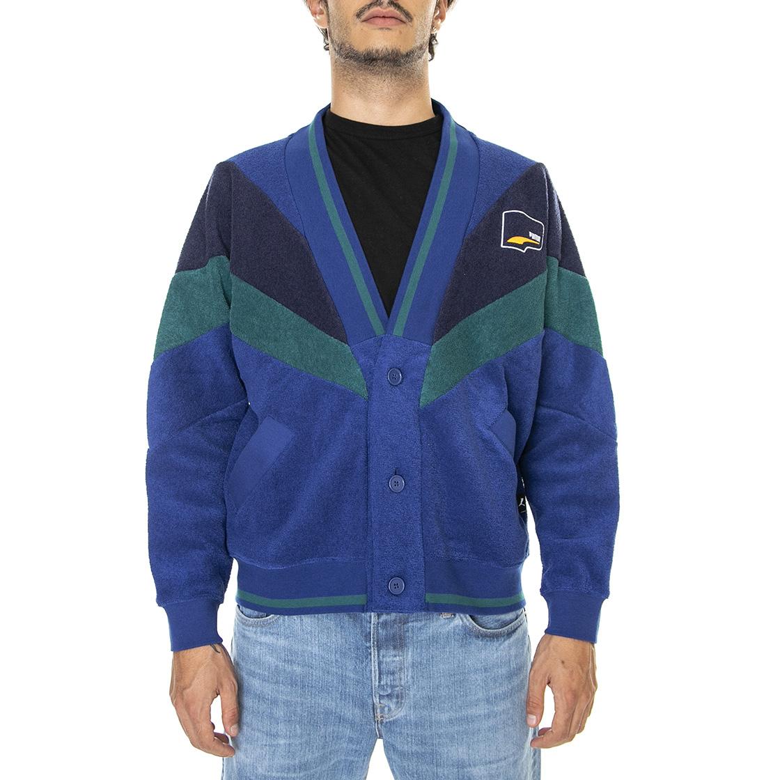 Uptown Relaxed Sportswear Cardigan Blue - Cardigan Uomo Blu / Multicolore 535808-12  PUMA 