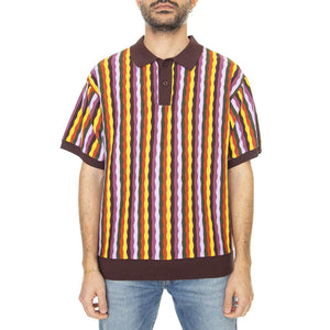 Surface Polo Sweater SS Sepia Multi - Polo in Maglia Uomo Multicolore 151000069-SEP  OBEY 