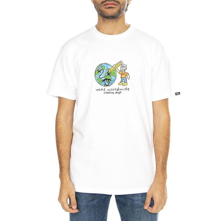 Creative Dept SS White - Maglietta Girocollo Uomo Bianca VN000KA4WHT1  VANS 