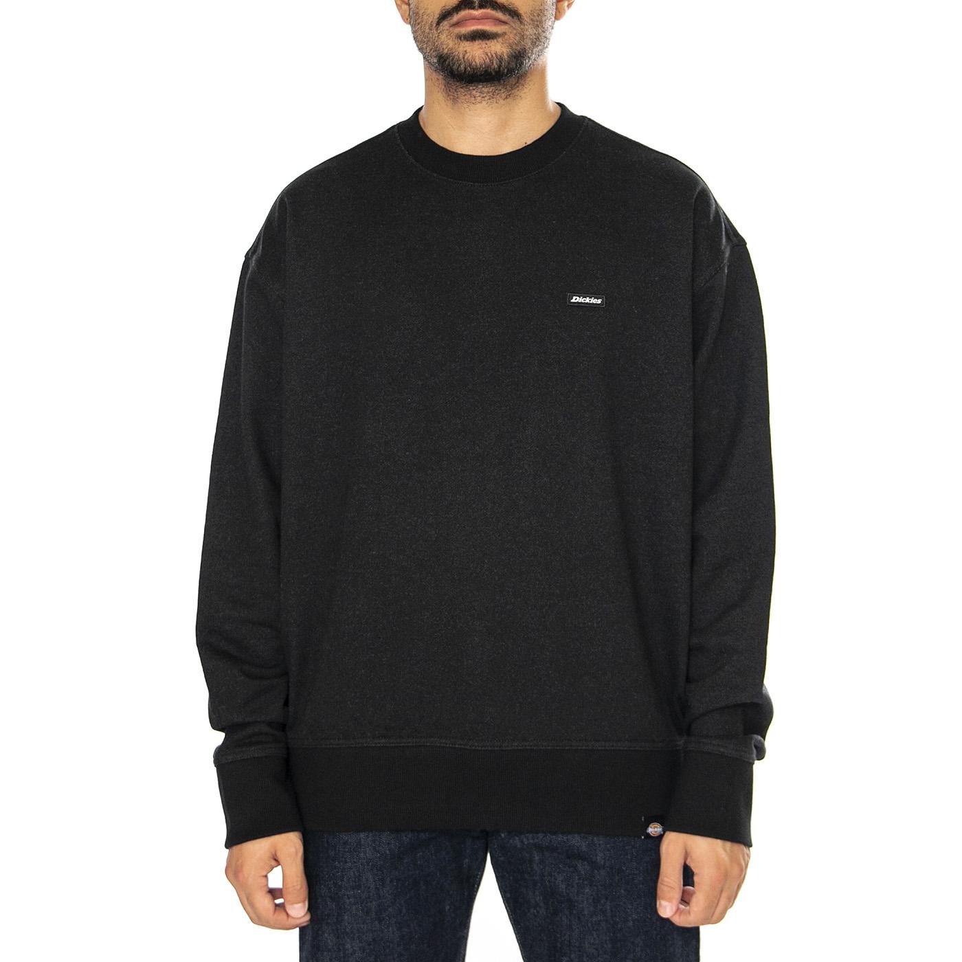 Clancy Heavyweight Sweatshirt Black - Felpa Girocollo Uomo Nera DK0A87CKBLK1  DICKIES 